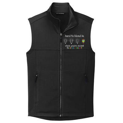 Autistic Gifts Women Colorful Autism Awareness Collective Smooth Fleece Vest