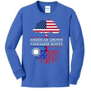 American Grown With Taiwanese Roots Gift Taiwan Gift Kids Long Sleeve Shirt