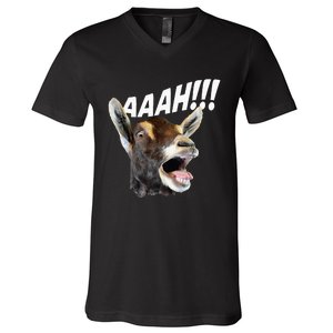 Aaah Goat Whisperer Rancher Farm Animal Farmer Halloween V-Neck T-Shirt