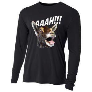 Aaah Goat Whisperer Rancher Farm Animal Farmer Halloween Cooling Performance Long Sleeve Crew