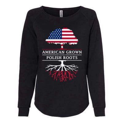 American Grown With Polish Roots Gift Poland Gift Womens California Wash Sweatshirt