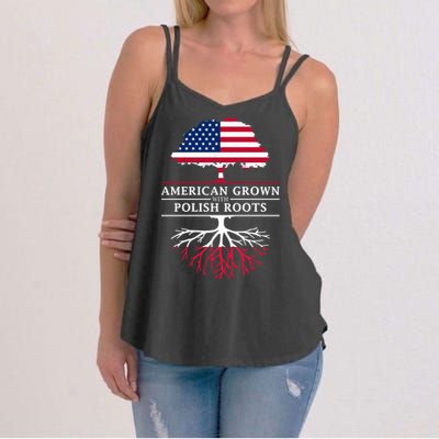 American Grown With Polish Roots Gift Poland Gift Women's Strappy Tank