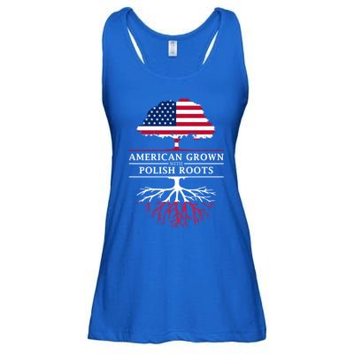 American Grown With Polish Roots Gift Poland Gift Ladies Essential Flowy Tank