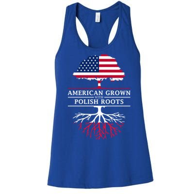 American Grown With Polish Roots Gift Poland Gift Women's Racerback Tank