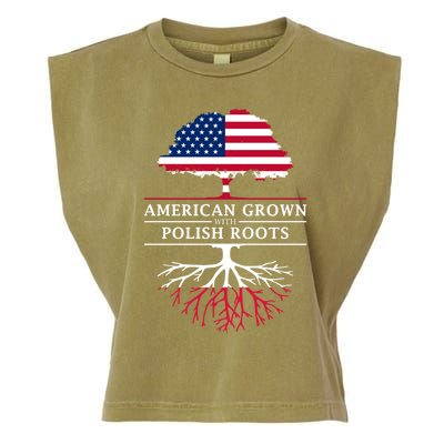 American Grown With Polish Roots Gift Poland Gift Garment-Dyed Women's Muscle Tee