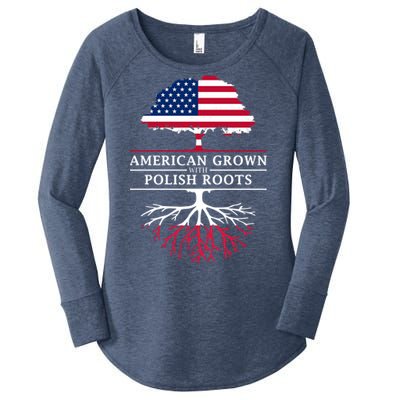 American Grown With Polish Roots Gift Poland Gift Women's Perfect Tri Tunic Long Sleeve Shirt