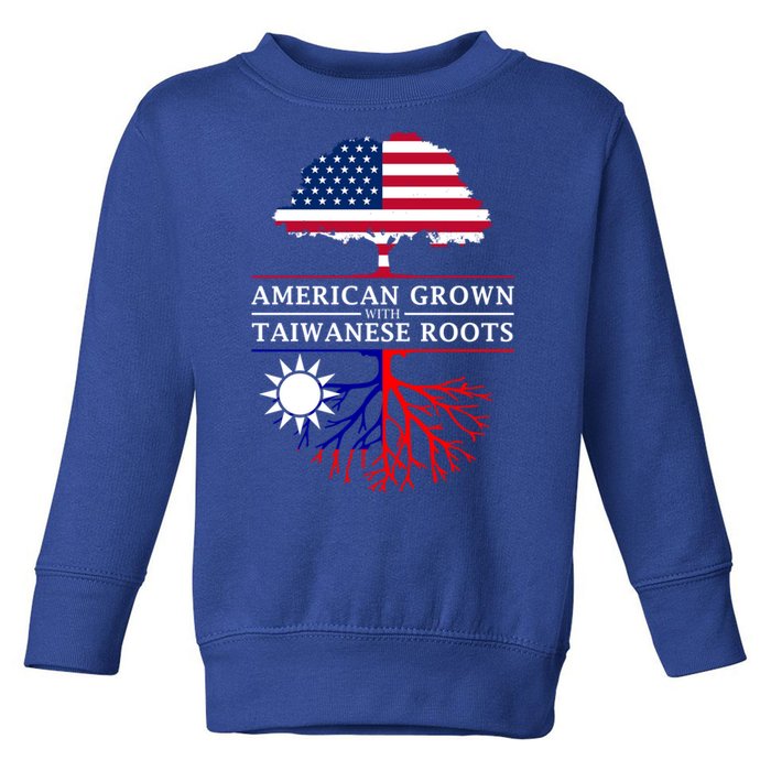 American Grown With Taiwanese Roots Gift Taiwan Gift Toddler Sweatshirt