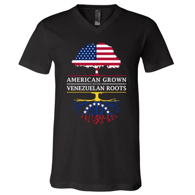 American Grown With Venezuelan Roots V-Neck T-Shirt