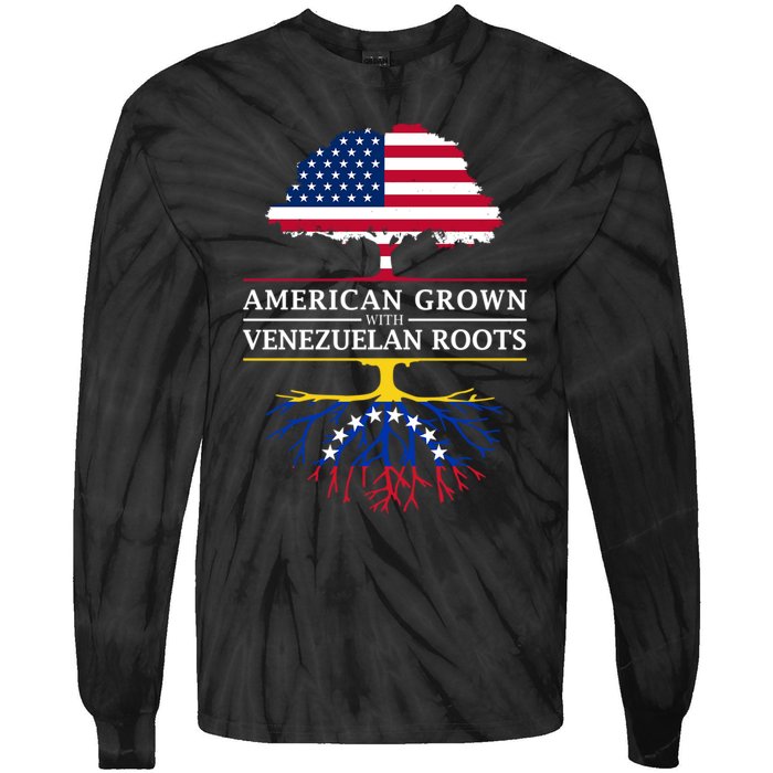 American Grown With Venezuelan Roots Tie-Dye Long Sleeve Shirt