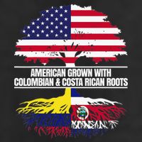 American Grown With Flag Heritage Colombia Costa Rica Roots Beanie