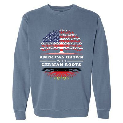 American Grown With German Roots Family Heritage Germany Garment-Dyed Sweatshirt