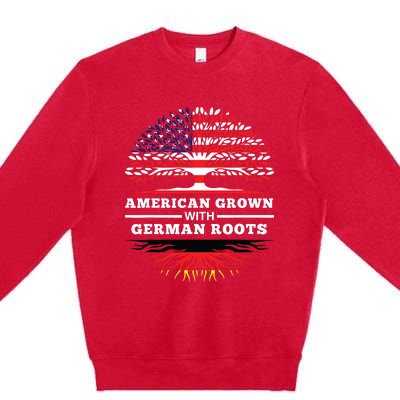 American Grown With German Roots Family Heritage Germany Premium Crewneck Sweatshirt