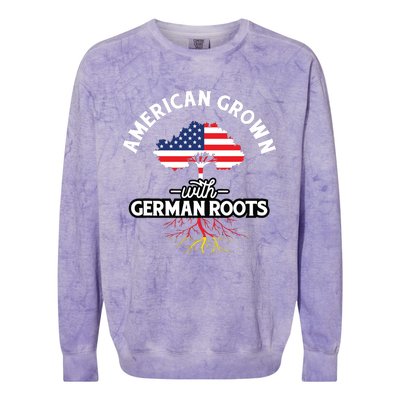 American Grown With German Roots German Heritage Germany Colorblast Crewneck Sweatshirt