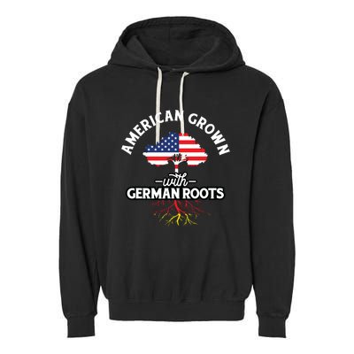 American Grown With German Roots German Heritage Germany Garment-Dyed Fleece Hoodie