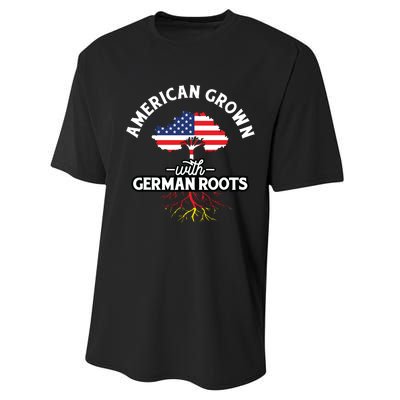 American Grown With German Roots German Heritage Germany Performance Sprint T-Shirt