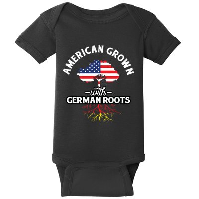 American Grown With German Roots German Heritage Germany Baby Bodysuit