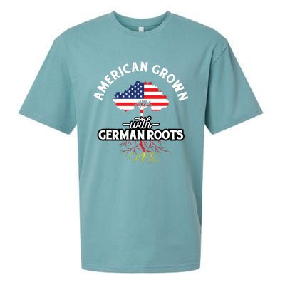 American Grown With German Roots German Heritage Germany Sueded Cloud Jersey T-Shirt