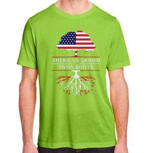 American Grown With Swiss Roots Switzerlan Adult ChromaSoft Performance T-Shirt