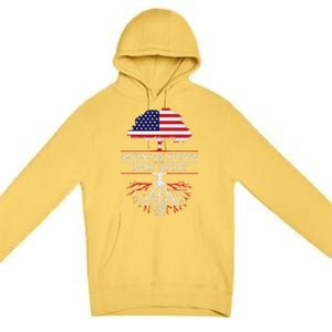 American Grown With Swiss Roots Switzerlan Premium Pullover Hoodie