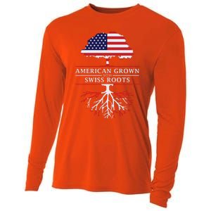 American Grown With Swiss Roots Switzerlan Cooling Performance Long Sleeve Crew