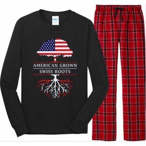 American Grown With Swiss Roots Switzerlan Long Sleeve Pajama Set