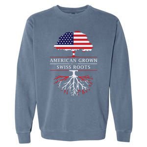 American Grown With Swiss Roots Switzerlan Garment-Dyed Sweatshirt