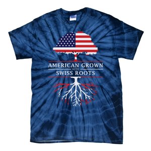 American Grown With Swiss Roots Switzerlan Tie-Dye T-Shirt