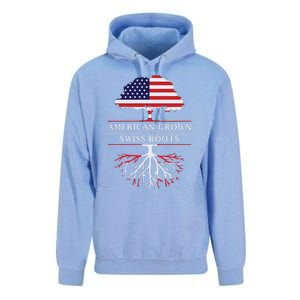 American Grown With Swiss Roots Switzerlan Unisex Surf Hoodie