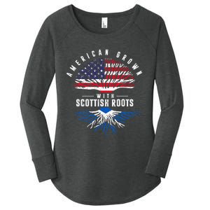 American Grown With Scottish Roots Scotland Women's Perfect Tri Tunic Long Sleeve Shirt