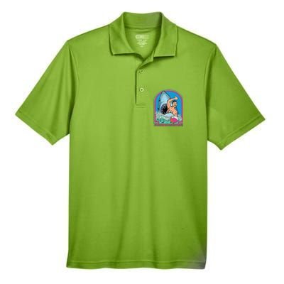 A Great Week Shark Meaningful Gift Stay Positive Gift Men's Origin Performance Pique Polo