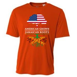 American Grown With Jamaican Roots Gift Jamaica Funny Gift Cooling Performance Crew T-Shirt