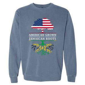 American Grown With Jamaican Roots Gift Jamaica Funny Gift Garment-Dyed Sweatshirt