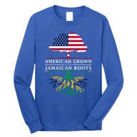 American Grown With Jamaican Roots Gift Jamaica Funny Gift Long Sleeve Shirt