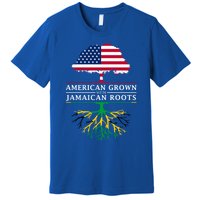 American Grown With Jamaican Roots Gift Jamaica Funny Gift Premium T-Shirt