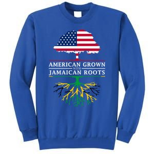 American Grown With Jamaican Roots Gift Jamaica Funny Gift Tall Sweatshirt