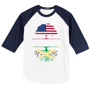 American Grown With Jamaican Roots Gift Jamaica Funny Gift Baseball Sleeve Shirt