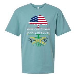 American Grown With Jamaican Roots Gift Jamaica Funny Gift Sueded Cloud Jersey T-Shirt