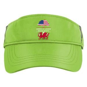 American Grown With Welsh Roots Wales Gift Adult Drive Performance Visor