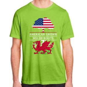 American Grown With Welsh Roots Wales Gift Adult ChromaSoft Performance T-Shirt