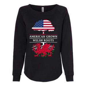 American Grown With Welsh Roots Wales Gift Womens California Wash Sweatshirt