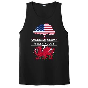 American Grown With Welsh Roots Wales Gift PosiCharge Competitor Tank