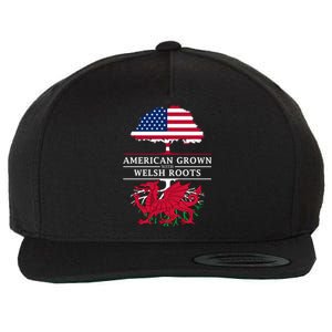 American Grown With Welsh Roots Wales Gift Wool Snapback Cap