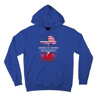 American Grown With Welsh Roots Wales Gift Hoodie