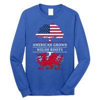 American Grown With Welsh Roots Wales Gift Long Sleeve Shirt