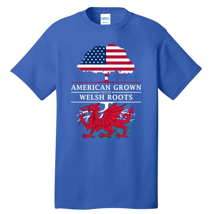 American Grown With Welsh Roots Wales Gift Tall T-Shirt