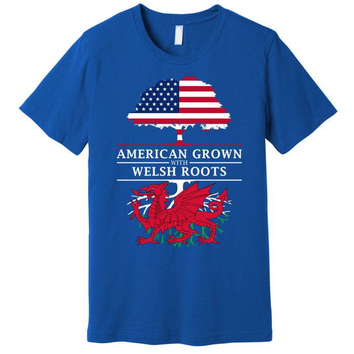 American Grown With Welsh Roots Wales Gift Premium T-Shirt