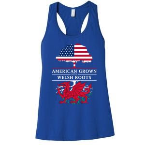 American Grown With Welsh Roots Wales Gift Women's Racerback Tank