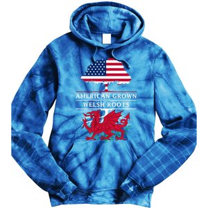 American Grown With Welsh Roots Wales Gift Tie Dye Hoodie