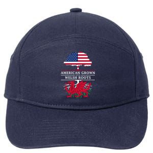 American Grown With Welsh Roots Wales Gift 7-Panel Snapback Hat