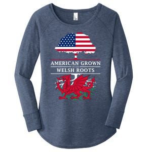 American Grown With Welsh Roots Wales Gift Women's Perfect Tri Tunic Long Sleeve Shirt